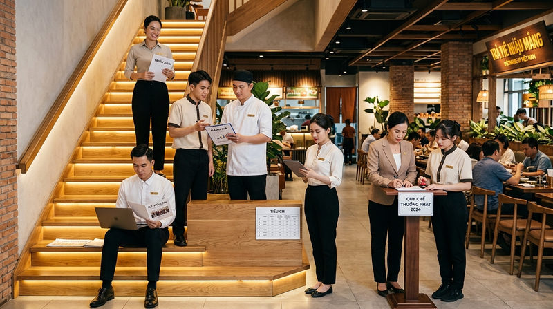 Quy trình 5 bước xây dựng cơ chế thưởng phạt nhân viên hiệu quả