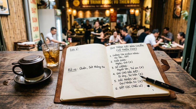 Quy trình chuẩn để đặt bàn trước hiệu quả, không sai sót