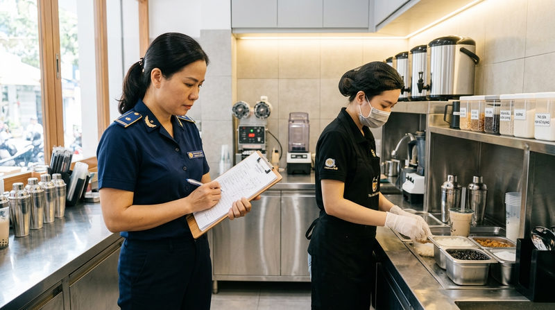 Quy trình xin giấy phép vệ sinh an toàn thực phẩm quán trà sữa