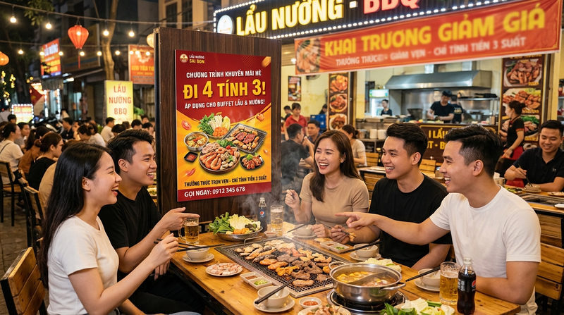 cách kéo khách đến quán ăn mới