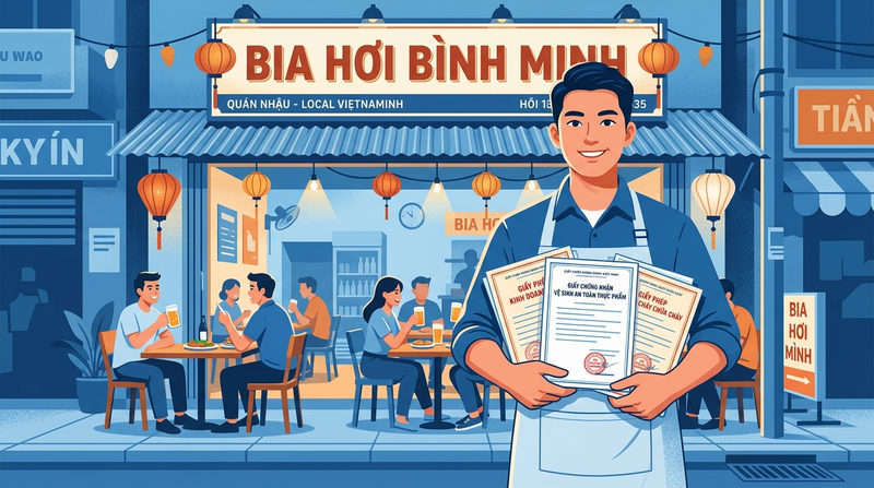 Tổng hợp những điều cần biết khi mở quán nhậu về thủ tục pháp lý