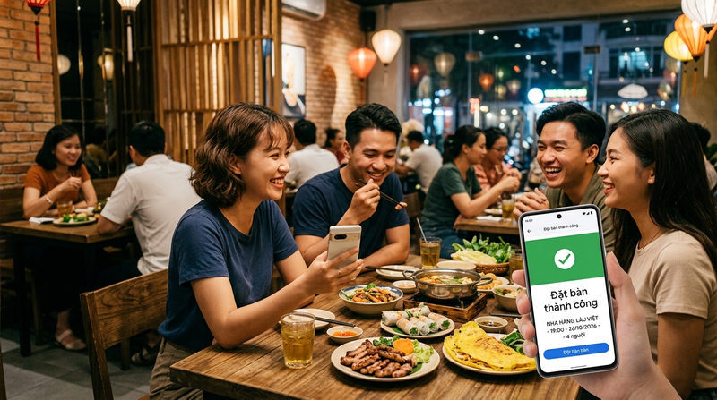 5 Lợi ích tuyệt vời khi sử dụng ứng dụng đặt bàn nhà hàng