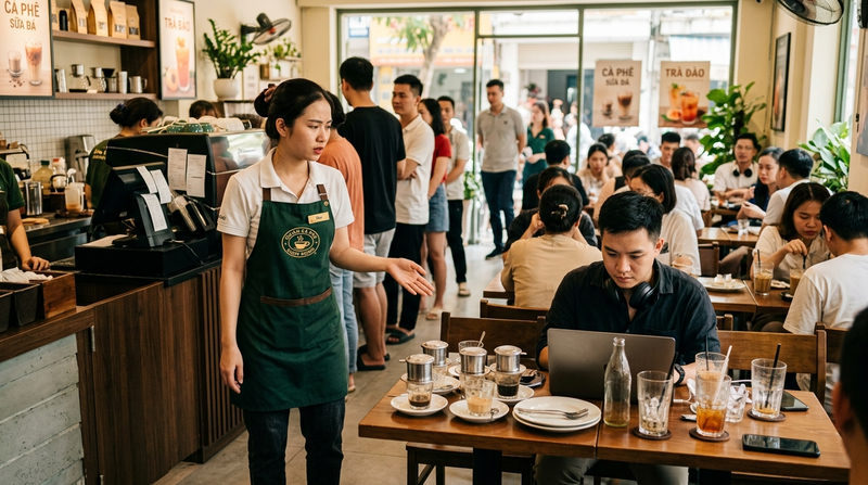 Khách ngồi lì ảnh hưởng thế nào đến doanh thu và vận hành?