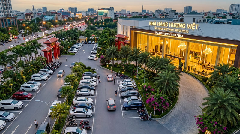 Tầm quan trọng của việc thiết kế khu vực gửi xe và sảnh chờ cho nhà hàng quy mô lớn