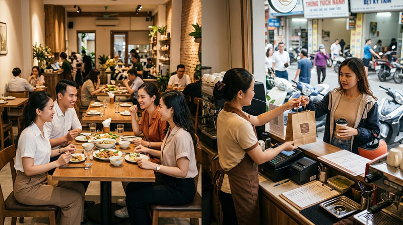 Tổng quan: Mô hình Dine in là gì và Take away là gì?