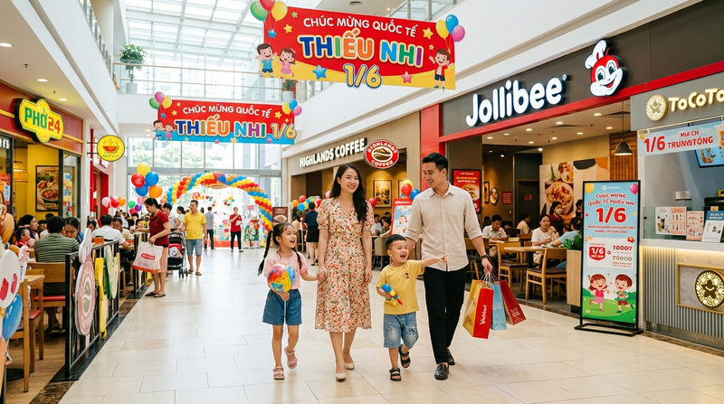 Tổng quan thị trường mua sắm và vui chơi dịp 1/6 năm 2026