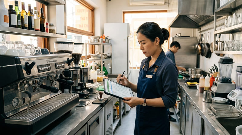 Bước 1: Kiểm kê và phân loại tài sản trước khi định giá quán F&B