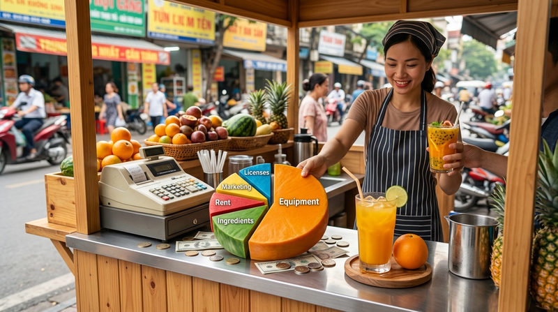 Kinh doanh nước ép trái cây cần bao nhiêu vốn?