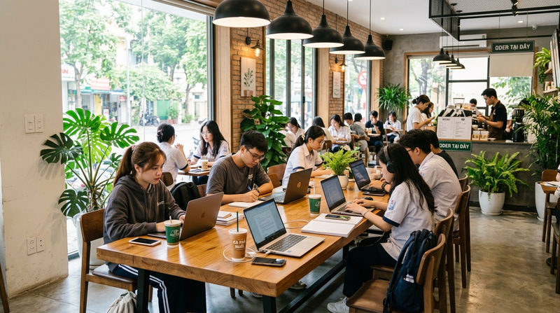 Lựa chọn mô hình và thiết kế quán cafe sinh viên hút khách