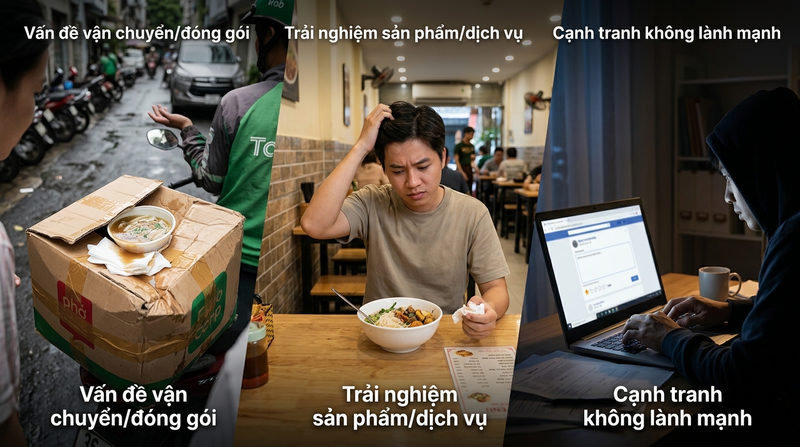 Phân loại 3 nguyên nhân chính dẫn đến đánh giá tiêu cực