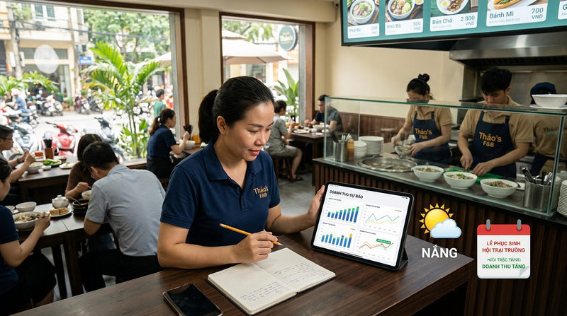 Ứng dụng AI vào việc dự báo doanh thu và quản lý nhân sự F&B