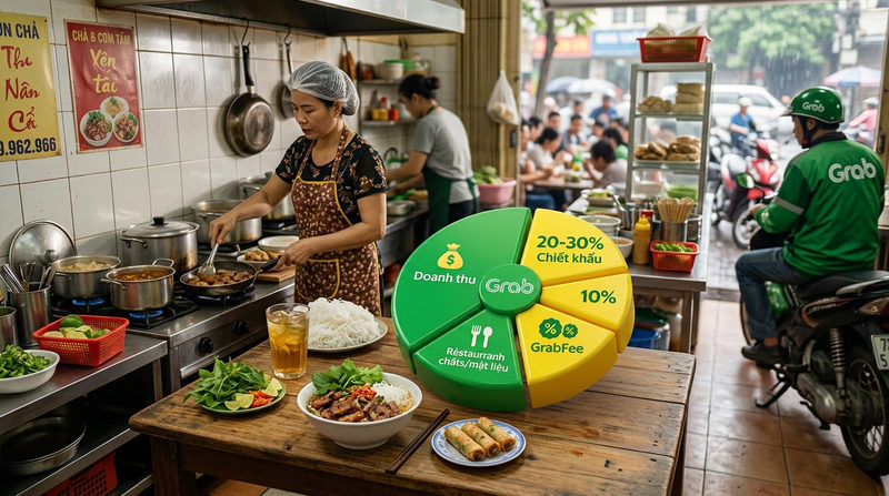 Bán hàng trên GrabFood có mất phí không? Mức chiết khấu bao nhiêu?