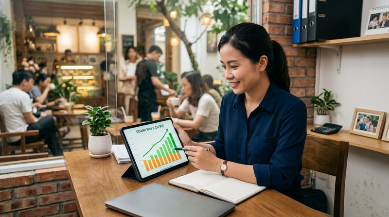Các chỉ số tài chính chứng minh quán đang kinh doanh và tối ưu chi phí tốt