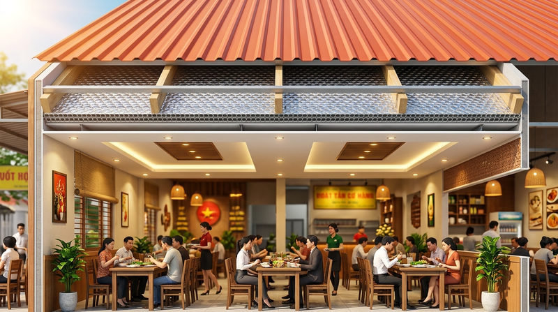 Các vật liệu cách nhiệt dưới mái tôn (Bên trong)