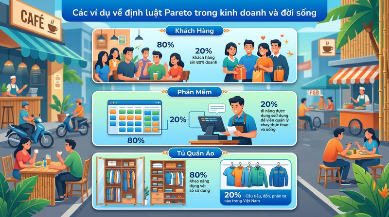 Các ví dụ về định luật Pareto trong kinh doanh và đời sống