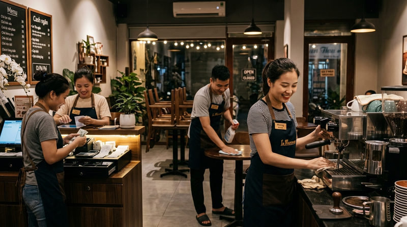 Checklist công việc cuối ngày của nhân viên quán cafe theo từng vị trí