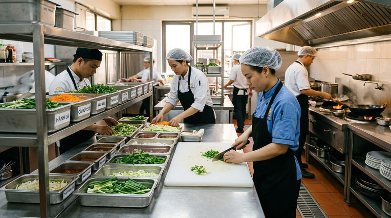 Chuẩn hóa quy trình bếp nhà hàng và khâu sơ chế nguyên liệu