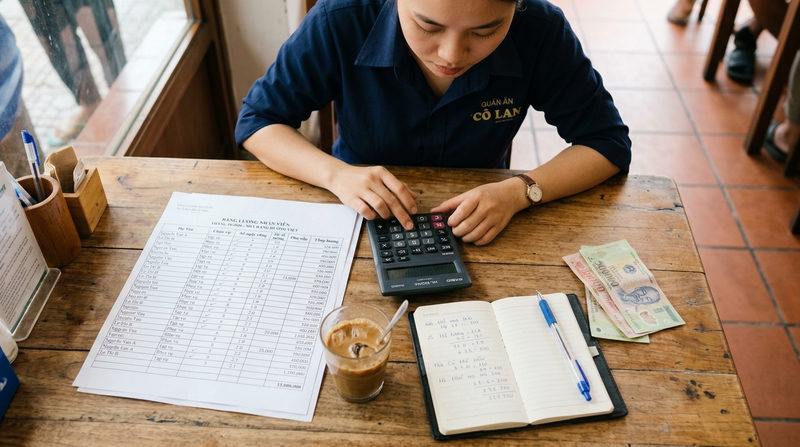 Hướng dẫn cách tính lương nhân viên tạp vụ, phục vụ thực nhận