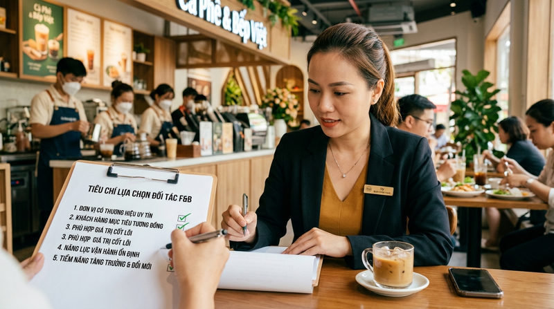 Tiêu chí lựa chọn đối tác hợp tác thương hiệu ngành F&B