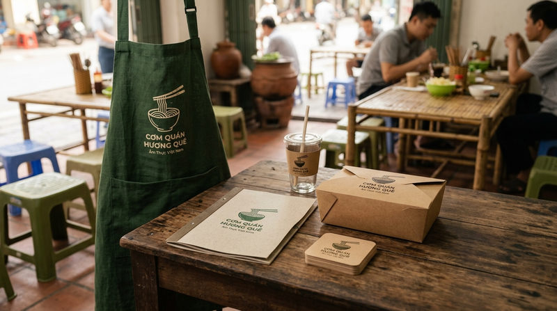 4 bước thiết kế bộ nhận diện thương hiệu quán ăn với vốn ít