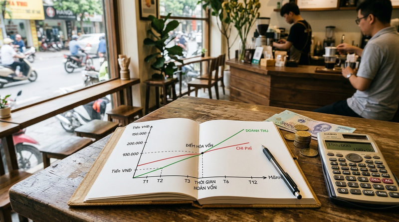 Bài toán chi phí mở quán tự vận hành và thời gian hoàn vốn