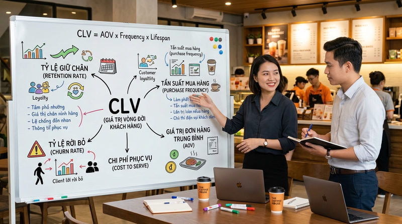 Các chỉ số cốt lõi ảnh hưởng đến giá trị vòng đời khách hàng