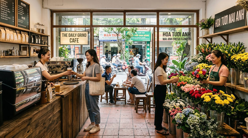 Các mô hình kinh doanh kết hợp chia sẻ mặt bằng 'hái ra tiền'