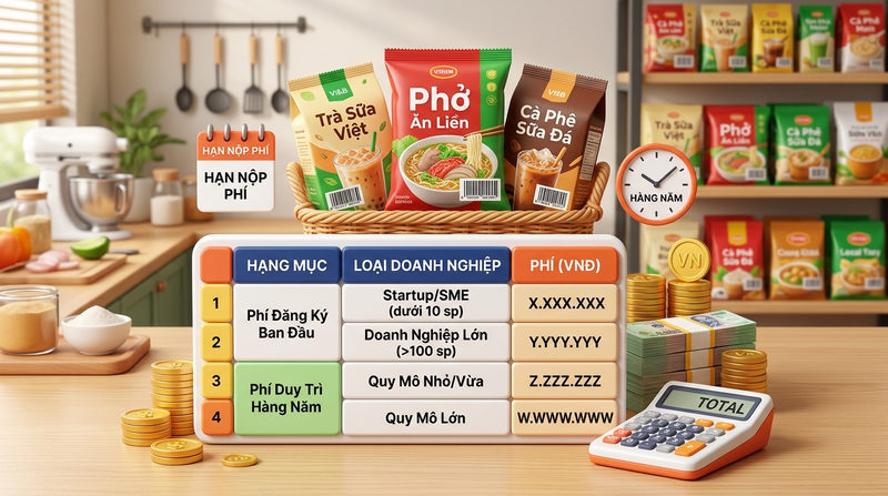Chi phí đăng ký mã số mã vạch và phí duy trì hàng năm là bao nhiêu?