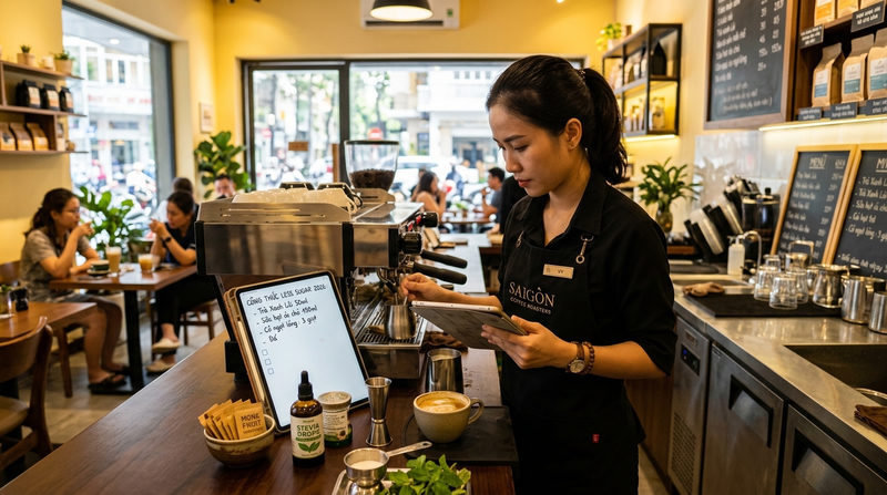 Chiến lược áp dụng menu xu hướng đồ uống less sugar cho quán cafe