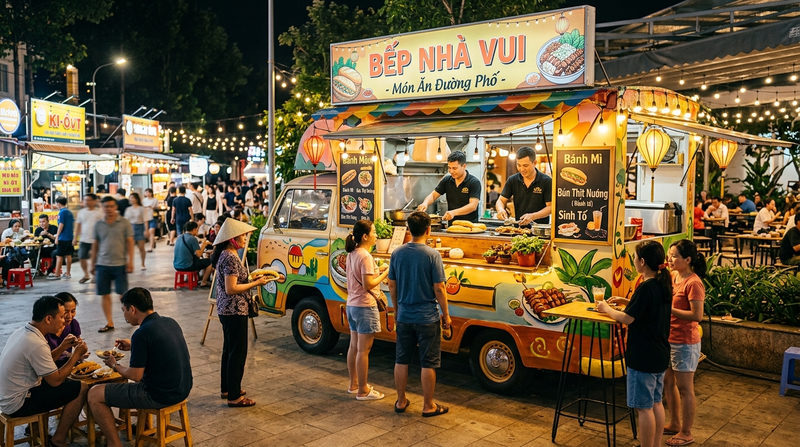 Chuyển đổi sang xe bán hàng lưu động (Food Truck) và ki-ốt