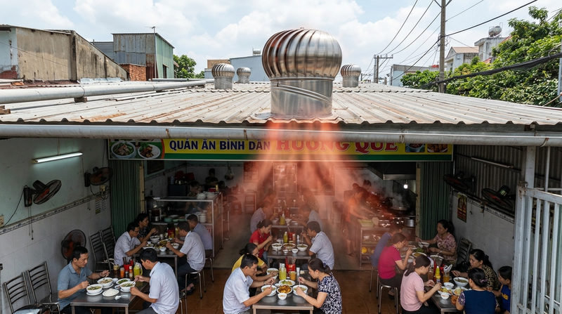 Hệ thống thông gió quán ăn: Chìa khóa làm mát không gian mở
