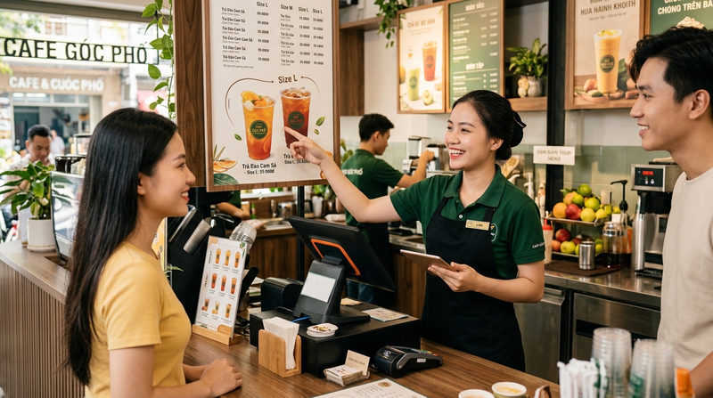 Kỹ năng và kịch bản upselling size lớn dành cho nhân viên order