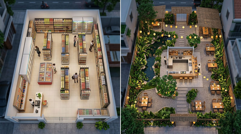 Mặt bằng 100m2 và 200m2 nên kinh doanh gì cho phù hợp?