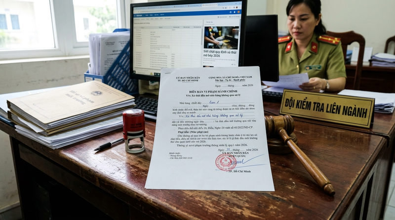Mức phạt vi phạm xả thải nhà hàng khi không xử lý dầu mỡ