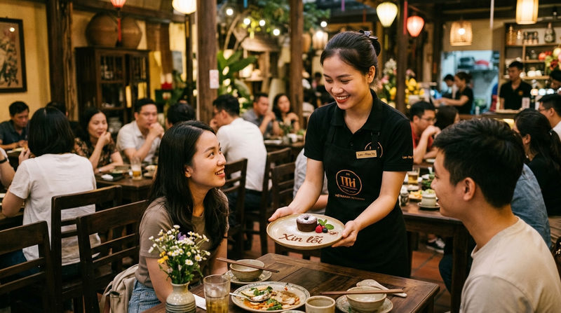 Nghệ thuật và cách xin lỗi khách hàng trong nhà hàng