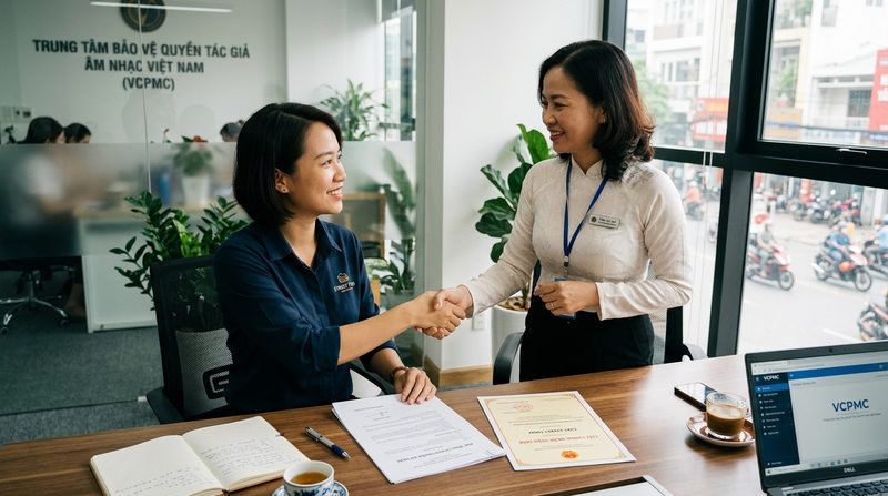 Quy trình và thủ tục đóng tiền bản quyền nhạc cho quán cà phê