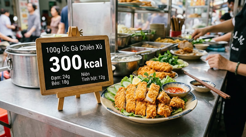 Giải đáp chi tiết: 100g ức gà chiên xù bao nhiêu calo?