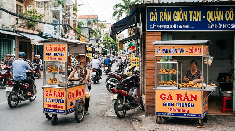 Giải đáp: Mở xe đẩy gà rán có cần đăng ký kinh doanh không?