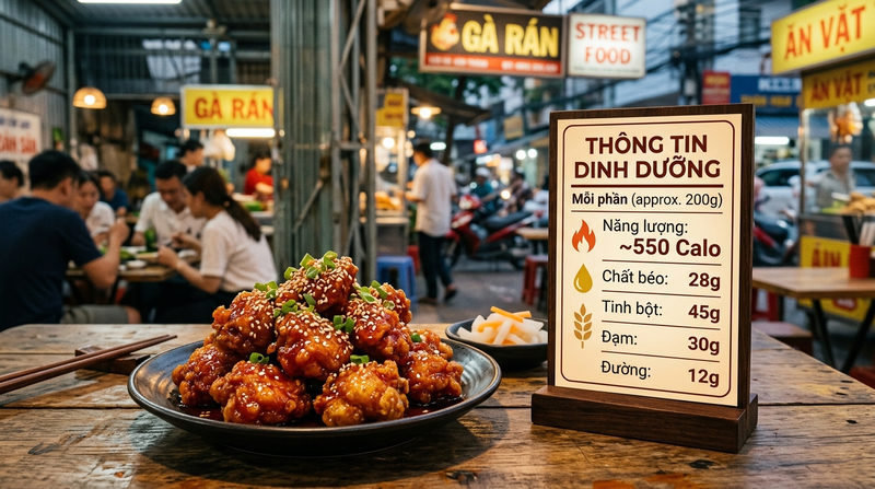 Sự thật: Lượng calo trong gà sốt cay Hàn Quốc là bao nhiêu?