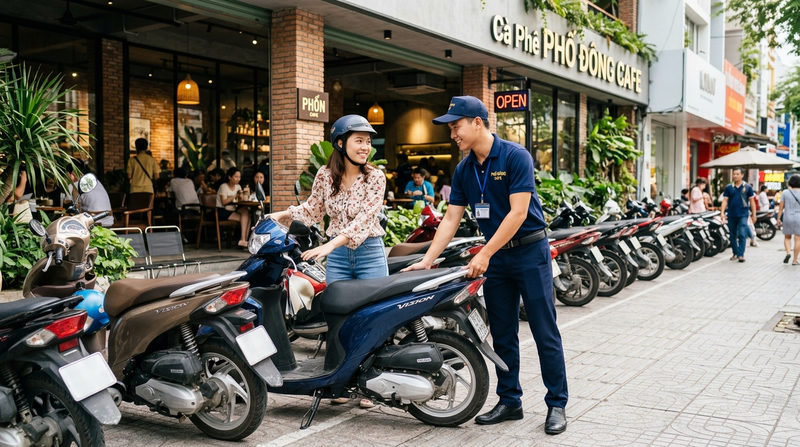 Vai trò sống còn của nhân viên giữ xe đối với quán đông khách