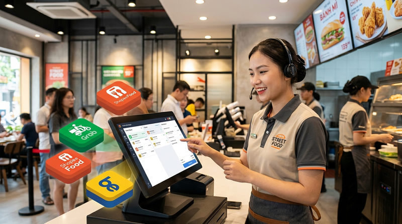 5 Lợi ích bứt phá từ ứng dụng omnichannel bán hàng đa kênh fast food