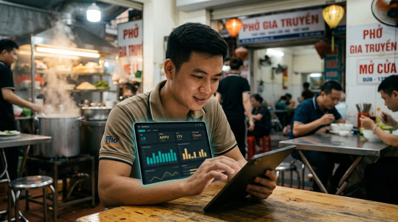 Các chỉ số cốt lõi trong phân tích báo cáo dữ liệu bán hàng app
