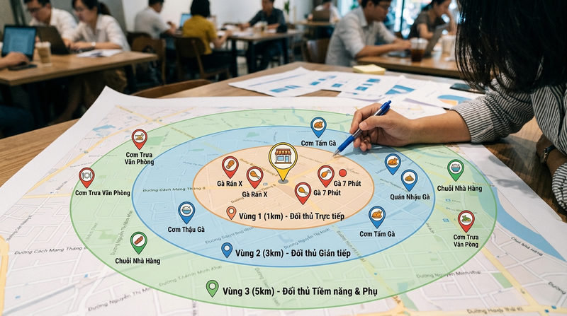 Cách phân loại và xác định đối thủ cạnh tranh của quán gà