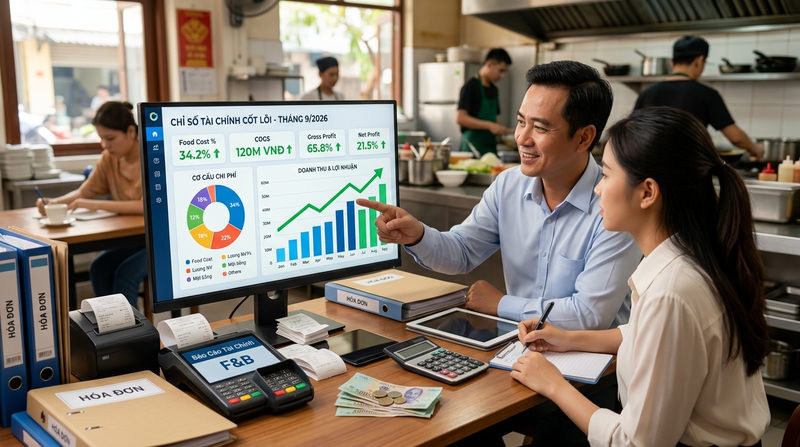 Chi tiết bộ chỉ số KPI ngành F&B: Nhóm Tài chính cốt lõi