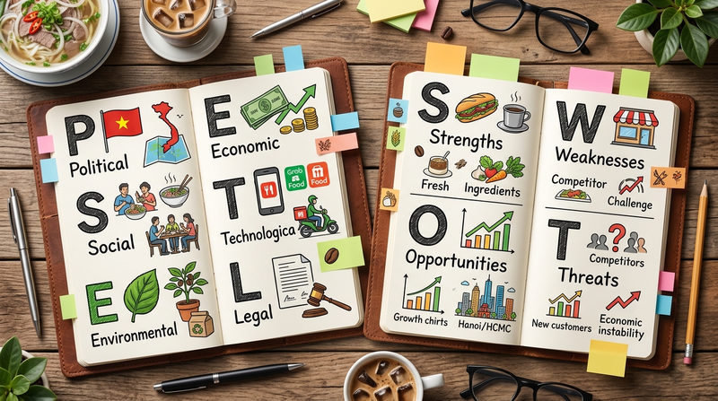 Đánh giá tiềm năng thị trường mới với mô hình PESTEL và SWOT