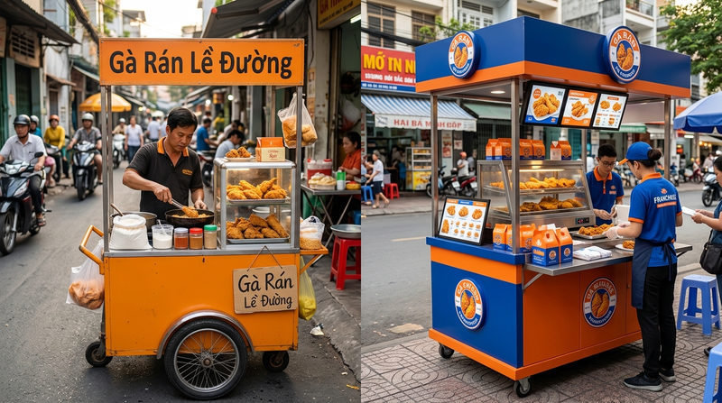 Kinh nghiệm kinh doanh gà rán lề đường: Bài toán vốn và mô hình