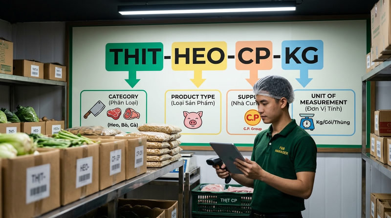 Nguyên tắc và cách đặt mã SKU nguyên liệu F&B khoa học nhất