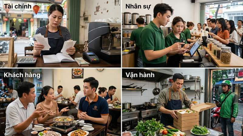Nhận diện 4 'thủ phạm' cốt lõi gây stress khi mở quán