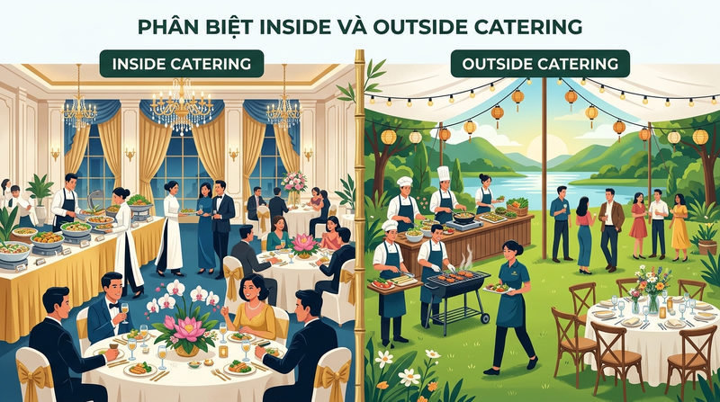 Phân biệt Inside Catering và Outside Catering là gì?