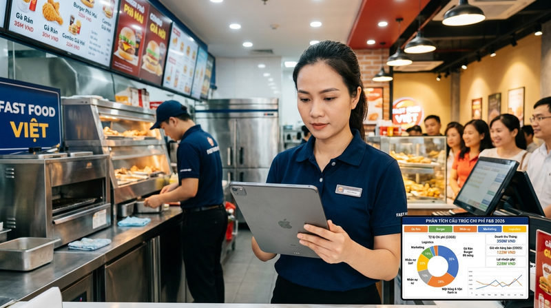 Phân Tích Cấu Trúc Chi Phí Mở Quán Fast Food Cơ Bản